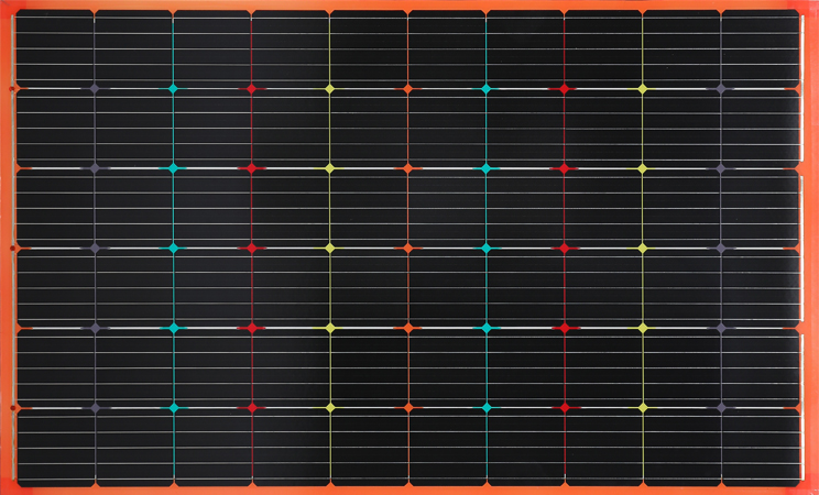 Double Glass Orange Color Bipv Pv Solar Panel