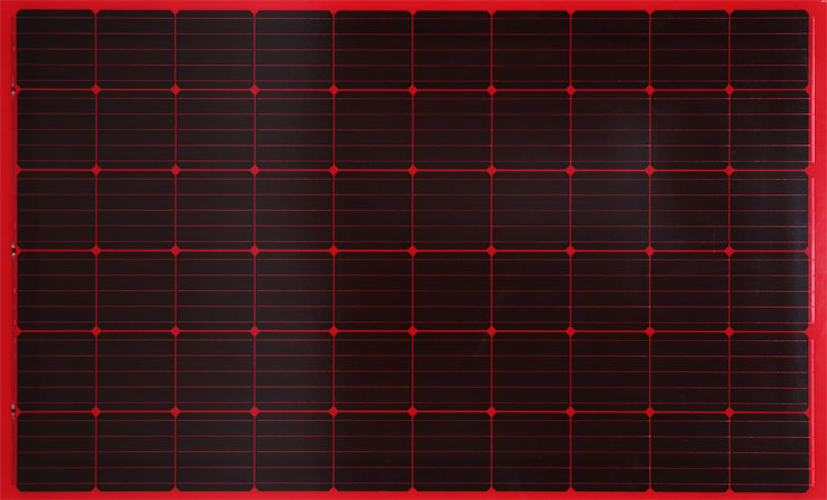 Double Glass PV Solar Panels Module Red Color