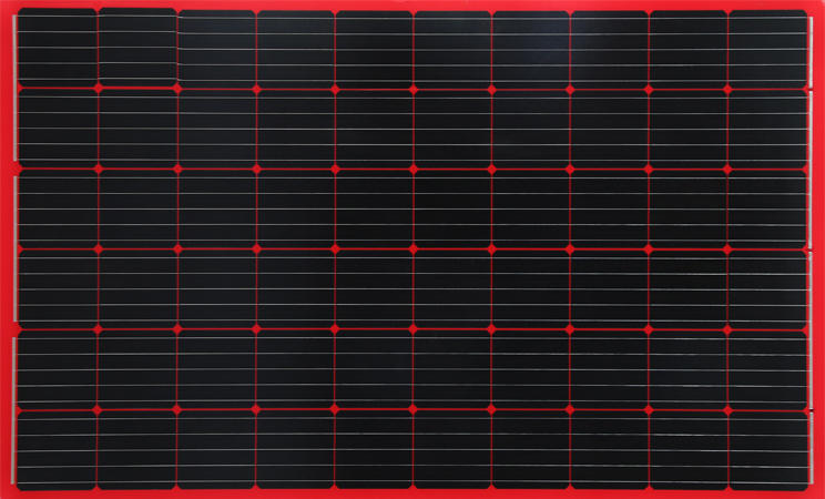 Double Glass Red Color Bipv Pv Solar Panel